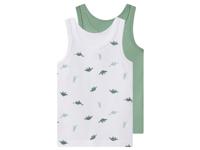 lupilu Set van 2 kinder hemden (Groen/wit, 122/128)