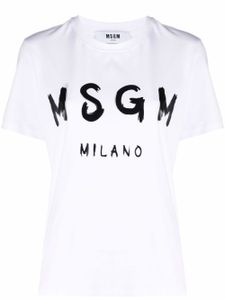 MSGM t-shirt à logo imprimé - Blanc