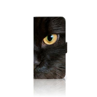 Google Pixel 8A | Telefoonhoesje | Met pasjeshouder | Zwarte Kat