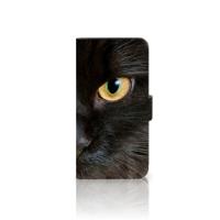 Google Pixel 8A | Telefoonhoesje | Met pasjeshouder | Zwarte Kat