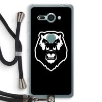 Angry Bear (black): Sony Xperia XZ2 Compact Transparant Hoesje met koord