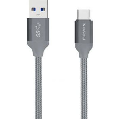 Nevox 1480 2m USB A USB C Grijs USB-kabel Nevox 1480 2m USB A USB C Grijs USB-kabel