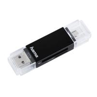 Hama USB-2.0-OTG-kaartlezer Basic SD/microSD Zwart