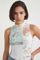 Body met illustraties van ansichtkaarten - WHITE - L