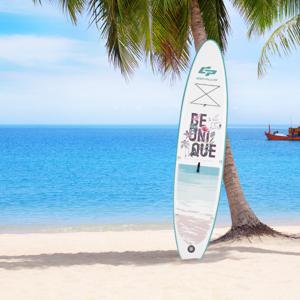 320 x 76 x 15 cm Opblaasbare Stand-Up Paddleboard-Surfplank met SUP-Accessoires Rugzak Handpomp Verstelbare Peddel Blauw