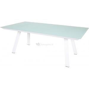 Tuintafel Breeze aluminium/glas wit - Tuintafel Breeze 210 x 110 x 76 cm