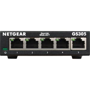 NETGEAR GS305 Unmanaged L2 Gigabit Ethernet (10/100/1000) Zwart