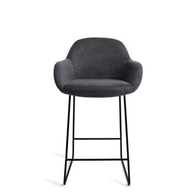 Jesper Home Barkruk 'Kushi' Slide Black, kleur Black-Out (zithoogte 67cm)