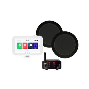 Aquasound N-Joy Connect n-joy connect badkamerradio - controller (ipx7) - wand lader - twist speakerset zwart - bluetooth versterker / 30 watt / 230v/12v emn30-tz