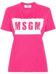 MSGM t-shirt en coton à logo imprimé - Rose