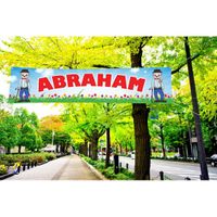 Abraham 50 jaar spandoek 200 cm   -