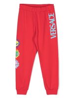 Versace Kids pantalon de jogging à logo imprimé - Rouge - thumbnail