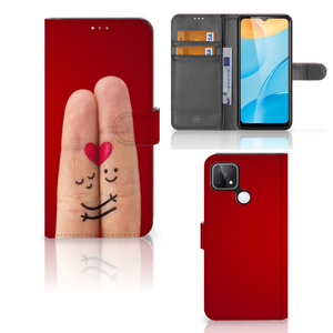 OPPO A15 Wallet Case met Pasjes Liefde - Origineel Romantisch Cadeau