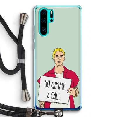 Gimme a call: Huawei P30 Pro Transparant Hoesje met koord
