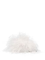 The Attico Midnight feather-embellished clutch bag - Blanc - thumbnail