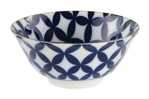 Blauw/Witte Kom - Mixed bowls - 14.8 x 6.8cm 500ml