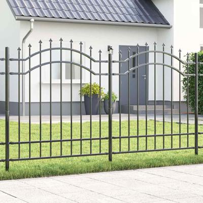 Tuin Hek Grijs 215 cm Poedergecoat staal