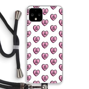 GIRL POWER: Pixel 4 Transparant Hoesje met koord