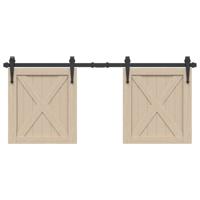 VidaXL Ophangset voor schuifdeur 122 cm koolstofstaal