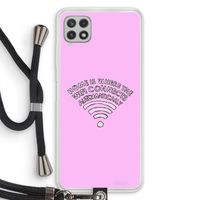 Home Is Where The Wifi Is: Samsung Galaxy A22 4G Transparant Hoesje met koord