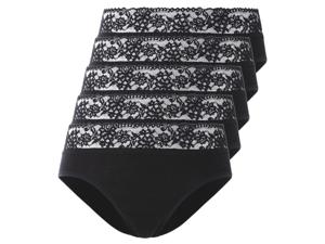 esmara 5 dames hipsters (Zwart, M (40/42))