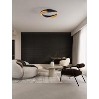 Lyora PlafondlampRadon Ø 45cm zwart met goud - 9186950