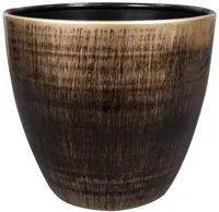 TS Collection bloempot alisa kunststof, metaal 29x27cm goud