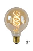 Lucide G95 TWILIGHT SENSOR - Filament lamp - Ø 9,5 cm - LED - E27 - 1x4W 2200K - Dag/nacht sensor - Amber