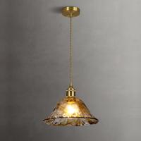 Vintage Bruin Glazen Hanglamp - thumbnail