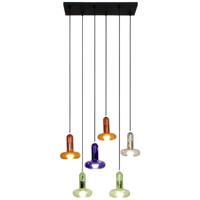 ECO-Light PERSEUS 9470 S-6 COL Hanglamp E14 Bont, Groen, Smoke, Blauw, Amber