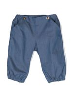 Versace Kids pantalon à détail de boutons Medusa Head - Bleu