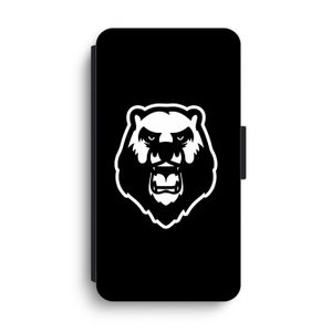 Angry Bear (black): iPhone XS Max Flip Hoesje