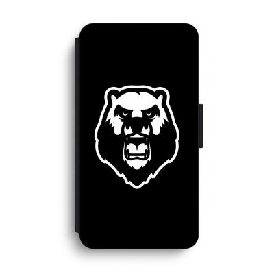 Angry Bear (black): iPhone XS Max Flip Hoesje