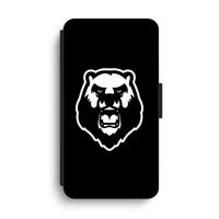 Angry Bear (black): iPhone XS Max Flip Hoesje