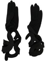 Yohji Yamamoto gants à découpes - Noir