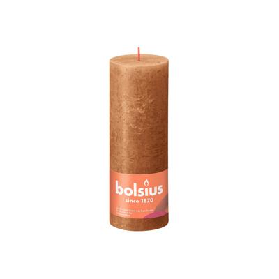 Bolsius stompkaars rustiek spicy bruin 190x68 mm