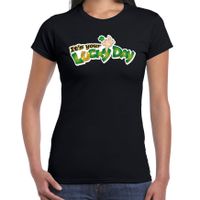 Its your lucky day feest shirt / outfit zwart voor dames - St. Patricksday 2XL  -