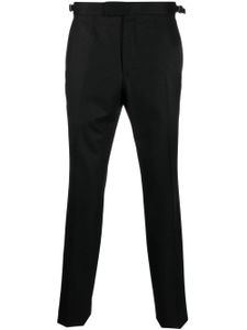 Zegna pantalon de tailleur à taille crantée - Bleu