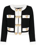 Moschino veste crop à appliqué cœur - Noir - thumbnail