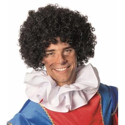 Roetveeg Piet verkleed pruik - zwart - voor volwassenen - Pieten verkleed accessoires Roetveeg Piet verkleed pruik - zwart - voor volwassenen - Pieten verkleed accessoires