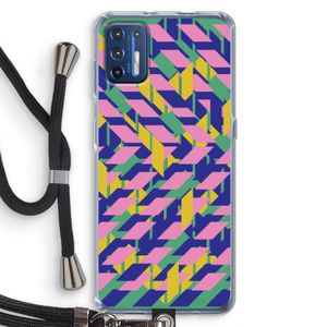 Skew Blush 1: Motorola Moto G9 Plus Transparant Hoesje met koord