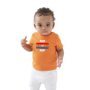 Oranje t-shirt hup Holland hup Holland / Nederland supporter voor baby / peuters