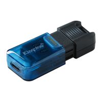 Kingston Technology DataTraveler 80 USB flash drive 128 GB USB Type-C 3.2 Gen 1 (3.1 Gen 1) Zwart, Blauw - thumbnail