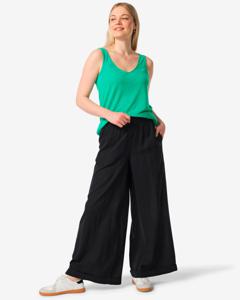 HEMA Dames Broek Raiza Met Linnen Zwart (zwart)