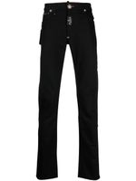 Philipp Plein jean slim à patch logo - Noir