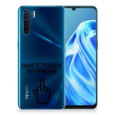 OPPO A91 Silicone-hoesje Finger Don't Touch My Phone OPPO A91 Silicone-hoesje Finger Don't Touch My Phone