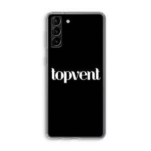 Topvent Zwart: Samsung Galaxy S21 Plus Transparant Hoesje
