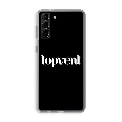 Topvent Zwart: Samsung Galaxy S21 Plus Transparant Hoesje