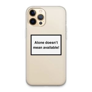Alone: iPhone 13 Pro Max Transparant Hoesje