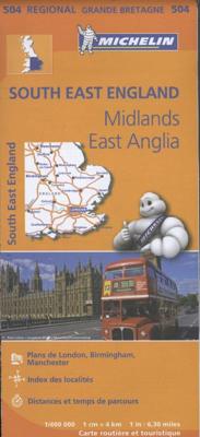 Michelin Wegenkaart 504 Engeland Zuidoost Midlands, East Anglia (Paperback)